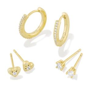 Kendra Scott - Anna Crystal Earring Set Gold/White
New